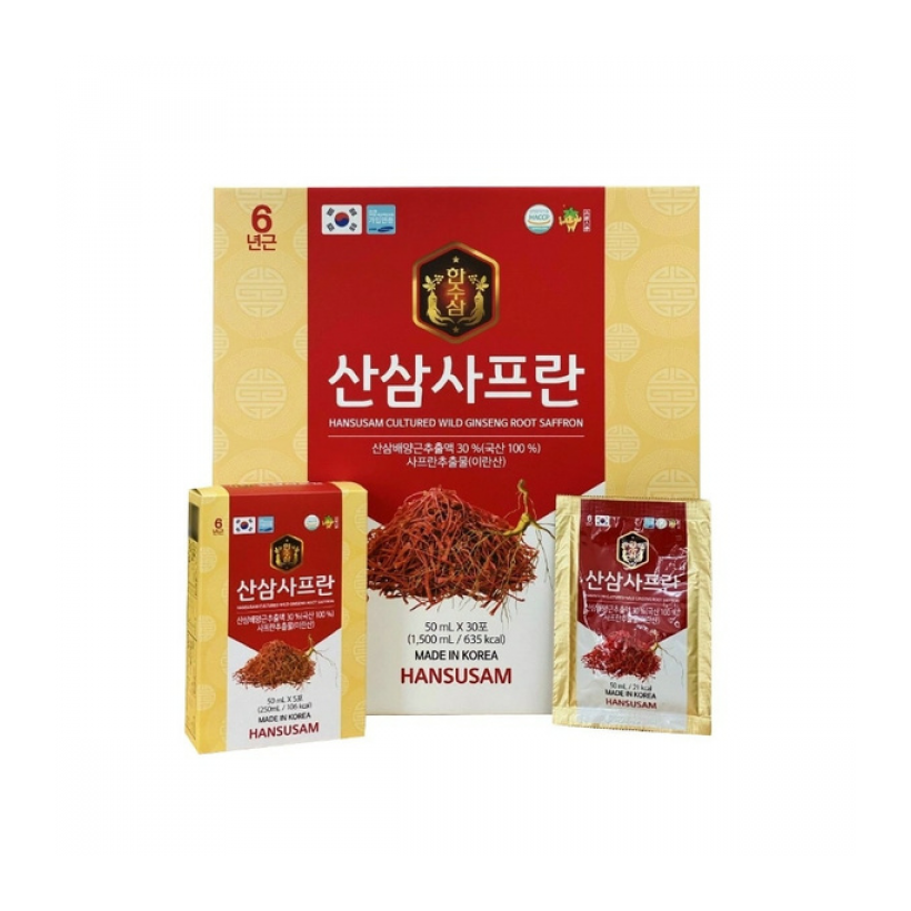 Nước Hồng Sâm Nhụy Hoa Nghệ Tây Hansusam Cultured Wild Ginseng Root Saffron