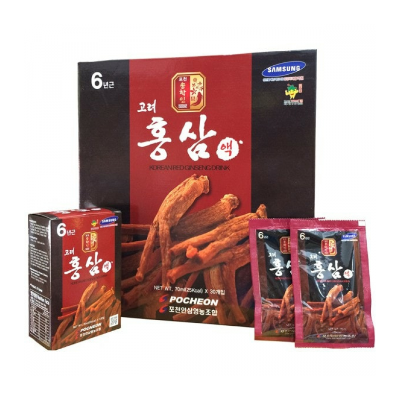 Nước Hồng Sâm Pocheon Korean Red Ginseng Drink (70ml x 30 gói)
