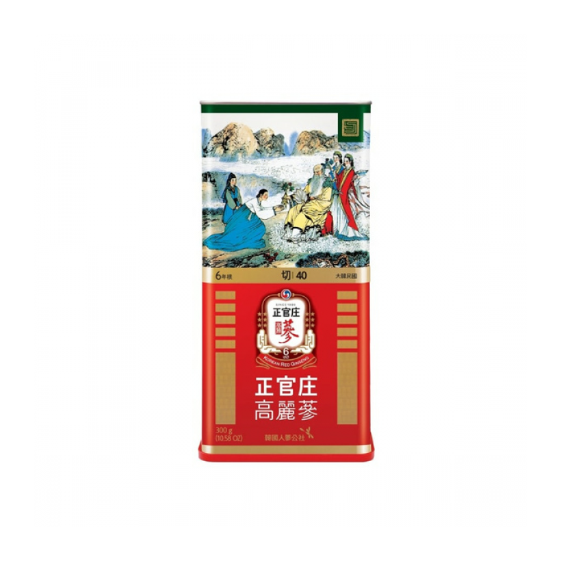 Hồng Sâm Củ Khô KGC Korean Red Ginseng Số 40 Hộp Thiếc 300g