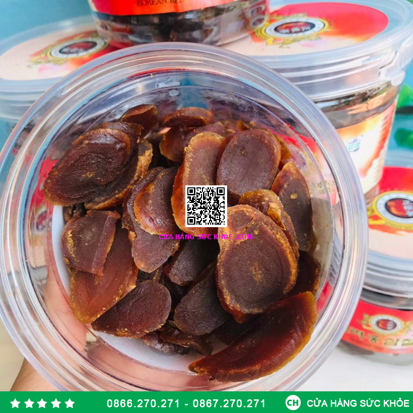 Công dụng cực tốt cho sức khỏe của hồng sâm lát Hàn Quốc