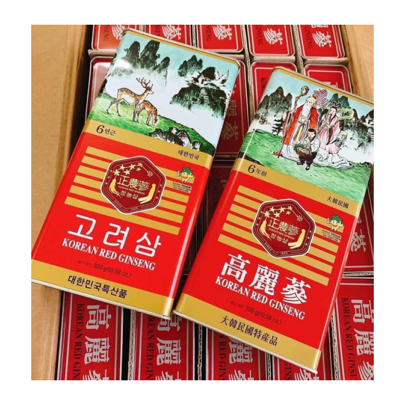 Sâm khô nguyên củ hộp thiếc 300g Hàn Quốc Korea Red Ginseng 11 - 20 củ